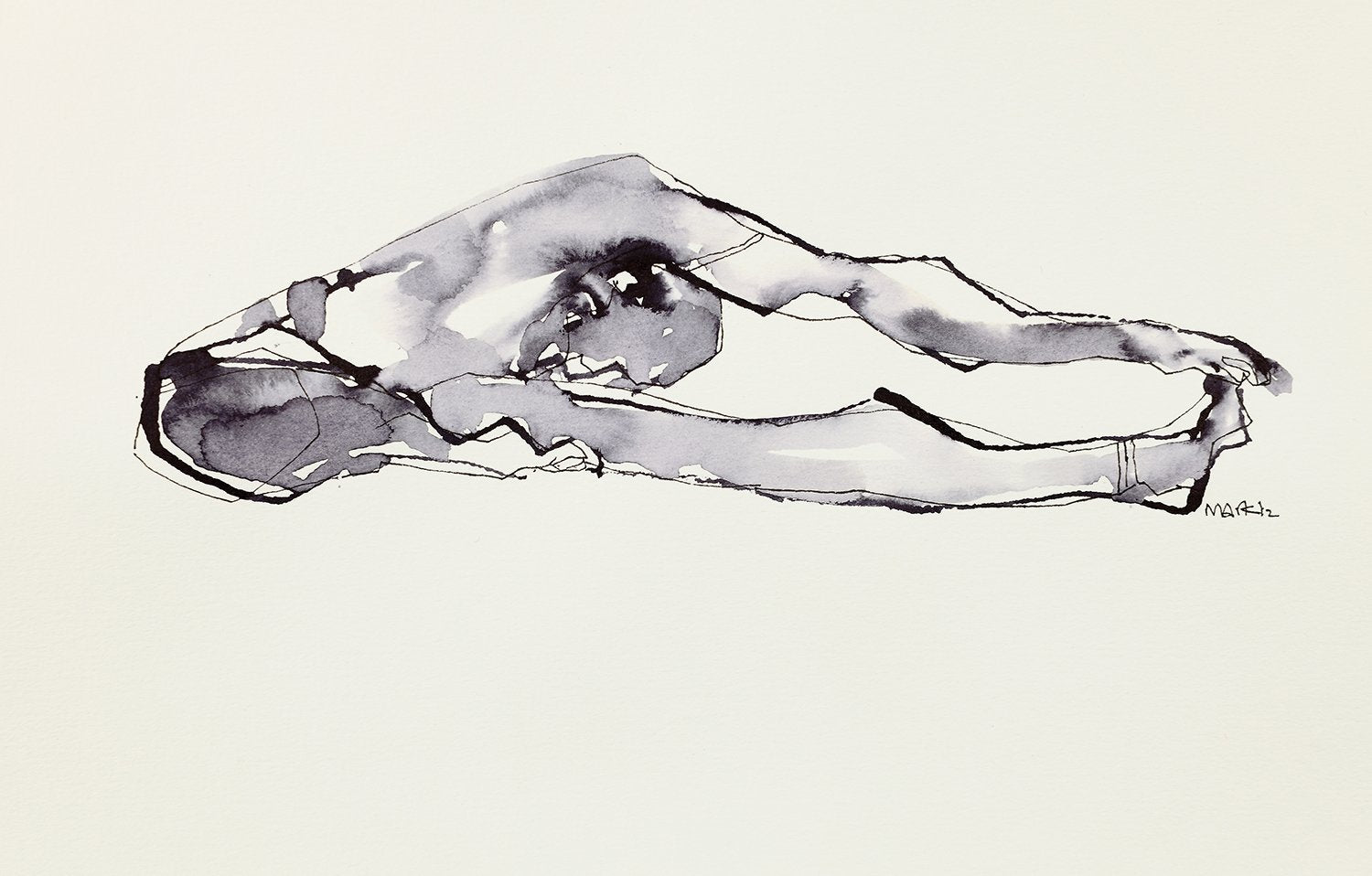 Yoga 34|S. Mark Rathinaraj- Pen and Ink on Paper, , 5.5 x 8.5 inches
