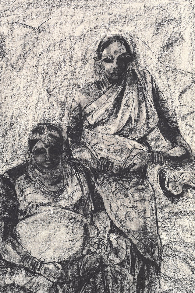 Studio VIII|S. Mark Rathinaraj- Charcoal on Board, , 27 x 18 inches