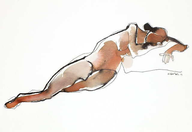 Nude 24|S. Mark Rathinaraj- Pen and Ink on Paper, , 8.25 x 11.5 inches