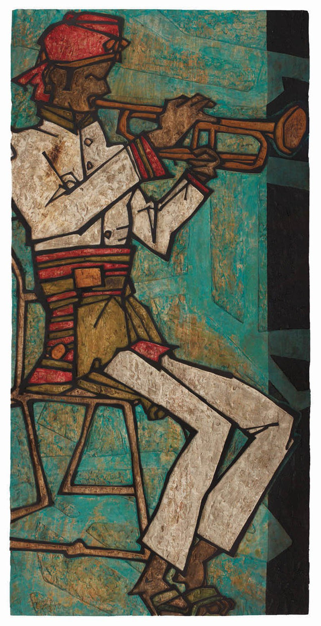 Performer 321|S. Mark Rathinaraj- Wood Carving, , 48 x 24 inches