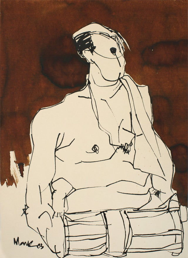 Performer 326|S. Mark Rathinaraj- Pen and Ink on Paper, , 21 x 15 inches