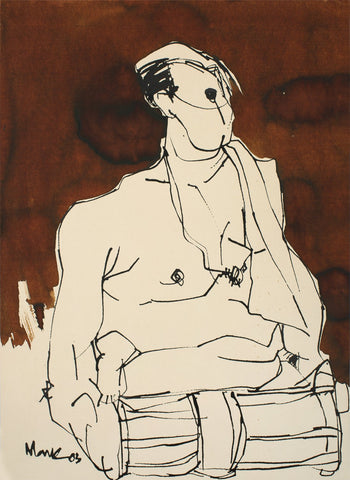 Performer 326|S. Mark Rathinaraj- Pen and Ink on Paper, , 21 x 15 inches