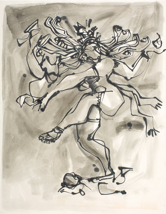 Natrajar II|S. Mark Rathinaraj- Charcoal on Board, , 27 x 21 inches