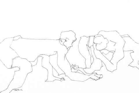 Performer 176|S. Mark Rathinaraj- Pen and Ink on Paper, , 5.5 x 8.5 inches