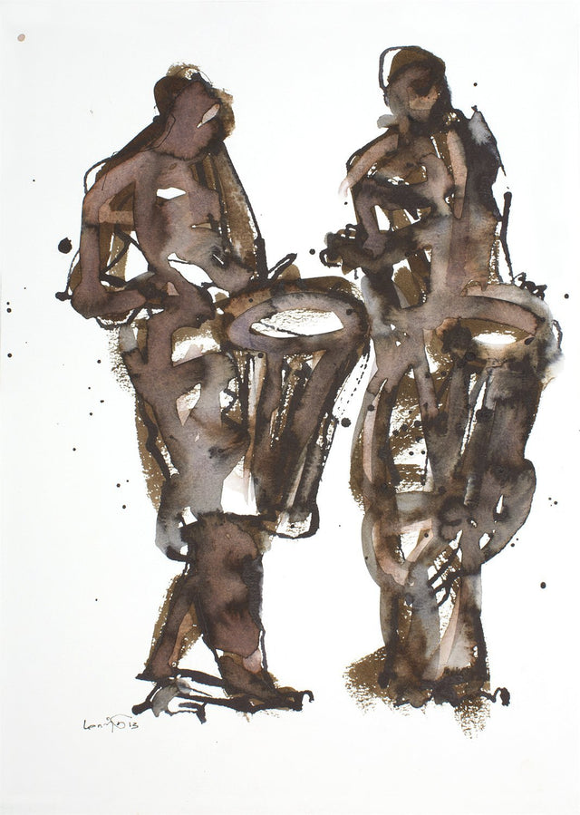 Untitled 108|S. Mark Rathinaraj- Pen and Ink on Paper, , 11.5 x 8.25 inches