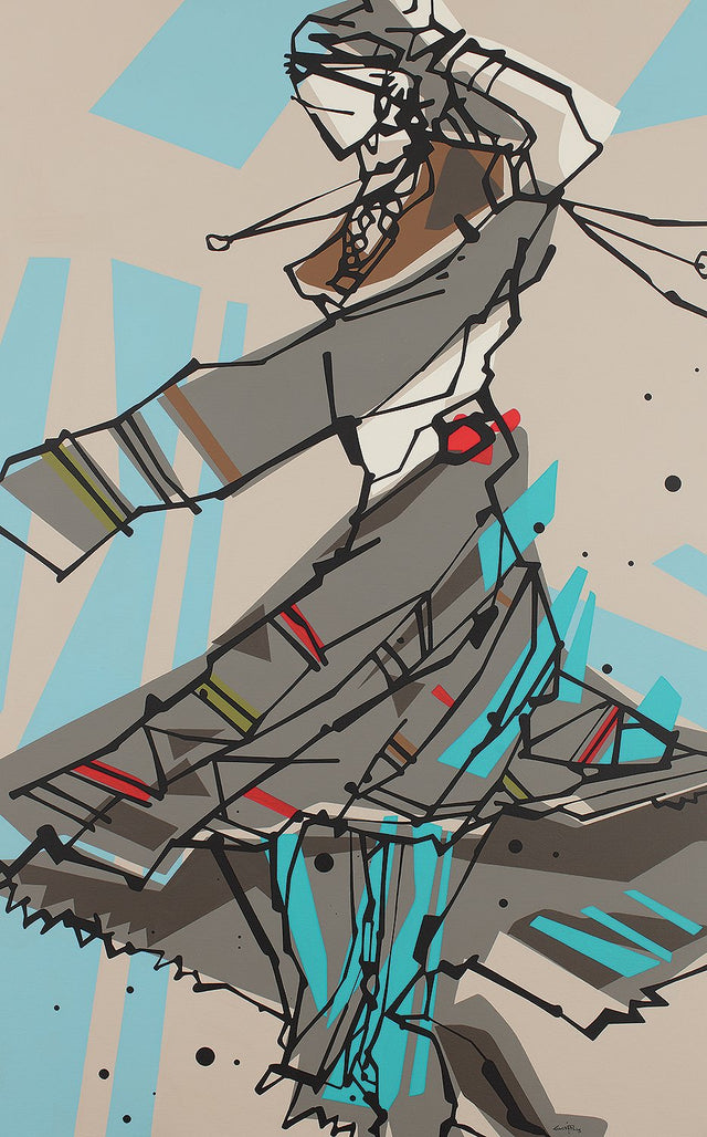 Performer 197|S. Mark Rathinaraj- Acrylic on Canvas, , 48 x 30 inches