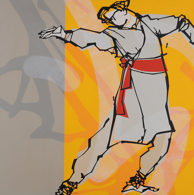 Performer 203|S. Mark Rathinaraj- Acrylic on Canvas, , 48 x 48 inches