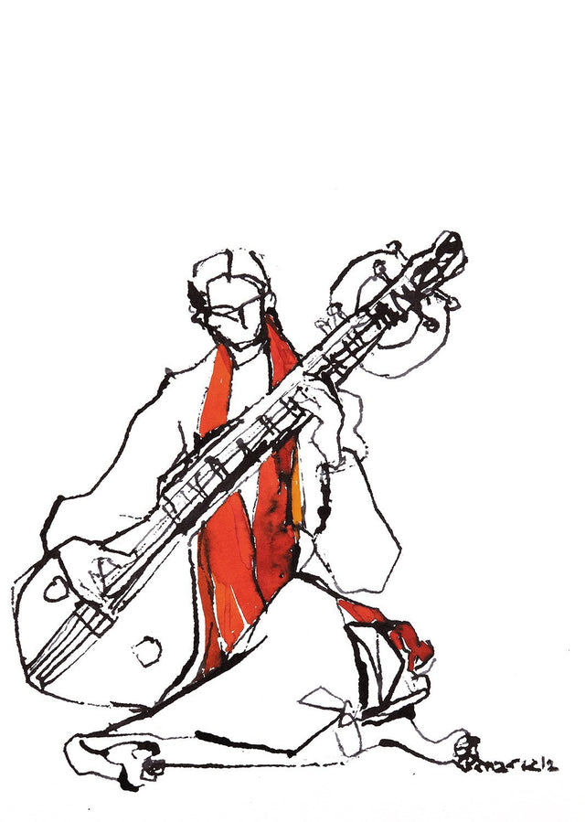 Untitled 115|S. Mark Rathinaraj- Pen and Ink on Paper, , 11.5 x 8.25 inches