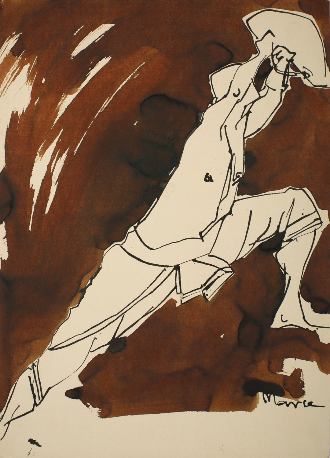 Performer 336|S. Mark Rathinaraj- Pen and Ink on Paper, , 21 x 15 inches