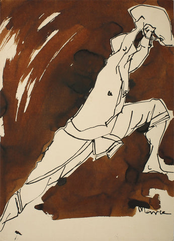 Performer 336|S. Mark Rathinaraj- Pen and Ink on Paper, , 21 x 15 inches