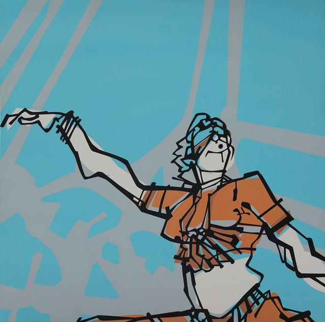 Performer 218|S. Mark Rathinaraj- Acrylic on Canvas, , 36 x 36 inches