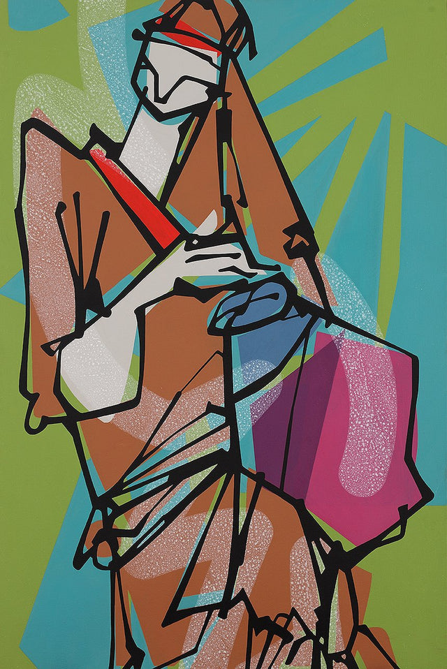 Performer 225|S. Mark Rathinaraj- Acrylic on Canvas, , 36 x 24 inches
