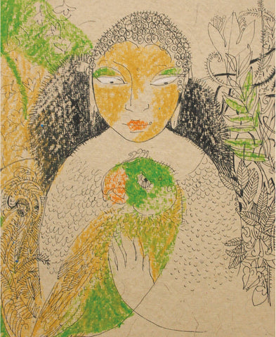 Beside of my dream 57|A. Vasudevan- Pen and ink on board, 2013, 7 x 5 inches