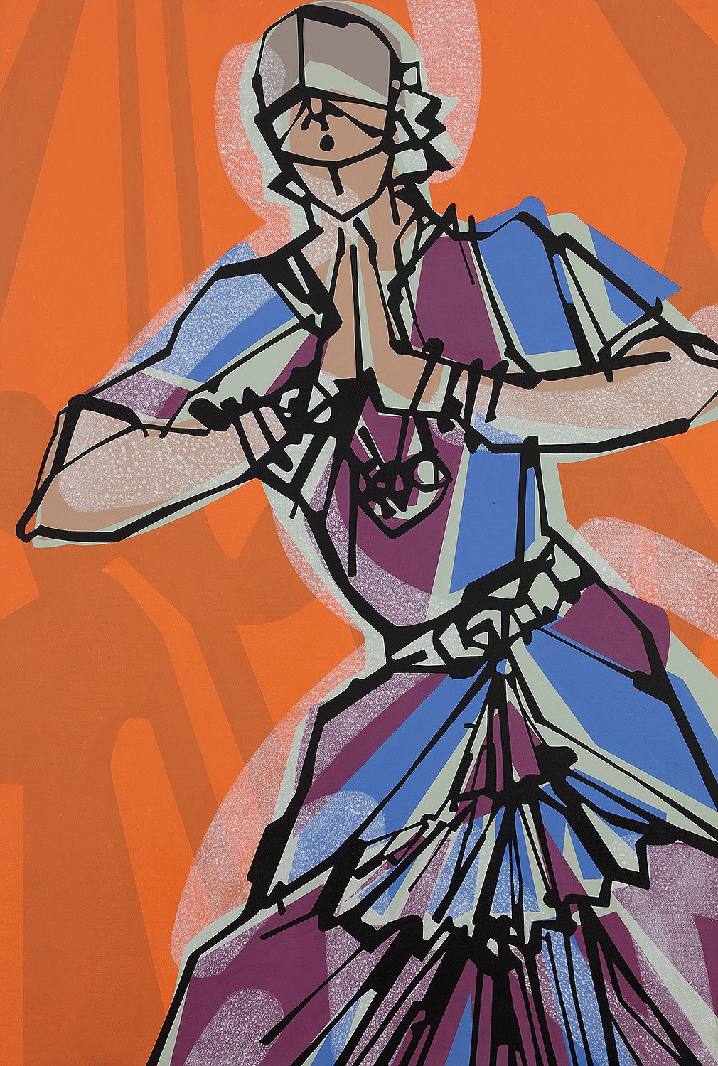Performer 227|S. Mark Rathinaraj- Acrylic on Canvas, , 36 x 24 inches
