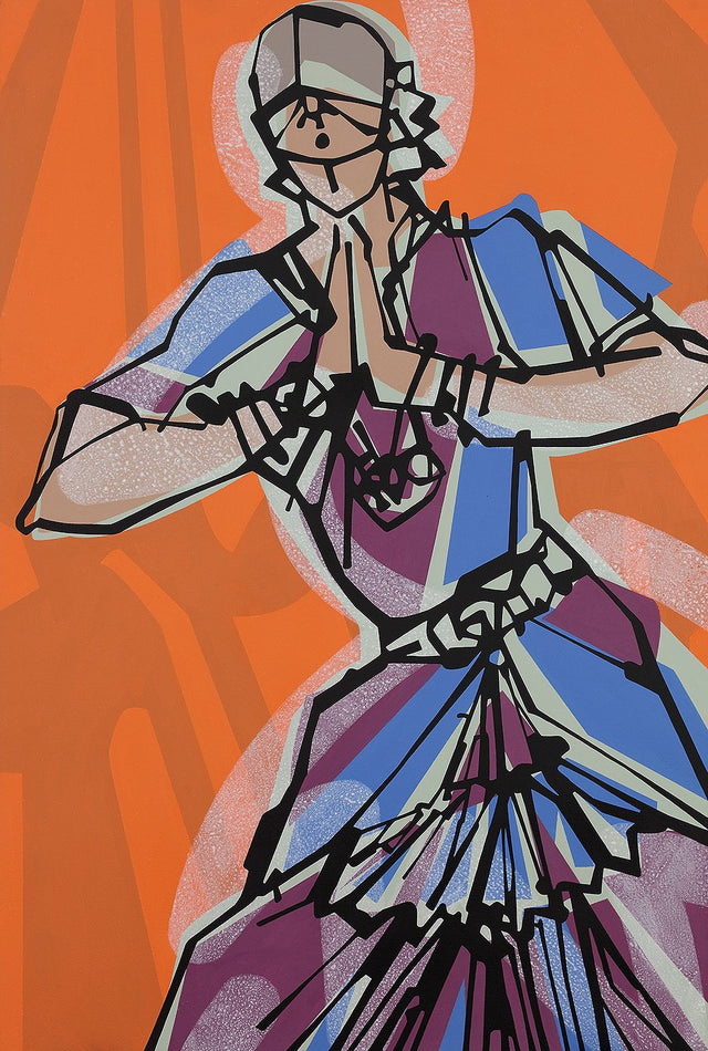 Performer 227|S. Mark Rathinaraj- Acrylic on Canvas, , 36 x 24 inches