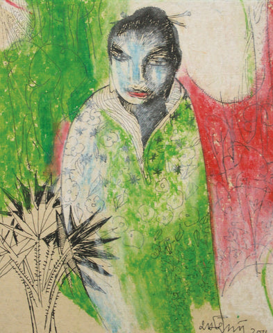 Beside of my dream 60|A. Vasudevan- Pen and ink on board, 2013, 7 x 5 inches