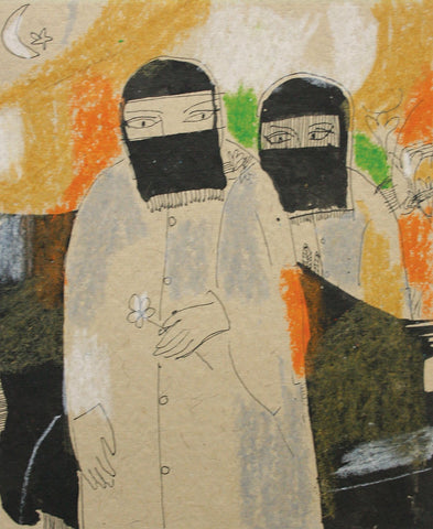 Beside of my dream 61|A. Vasudevan- Pen and ink on board, 2013, 7 x 5 inches