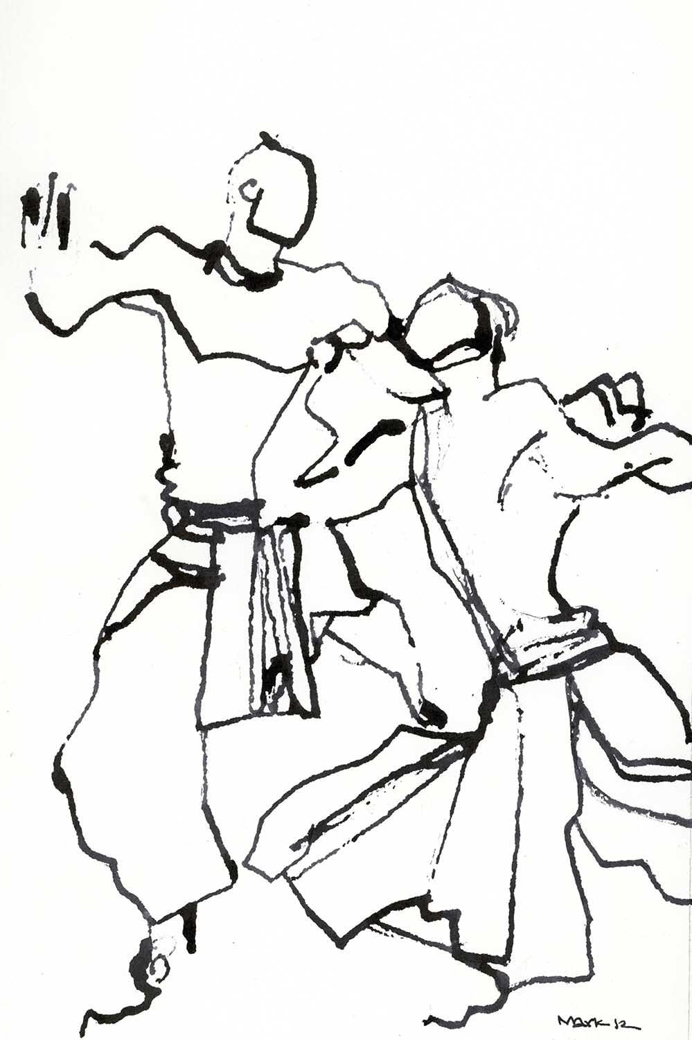 Performer 236|S. Mark Rathinaraj- Pen and Ink on Paper, , 8.5 x 5.5 inches