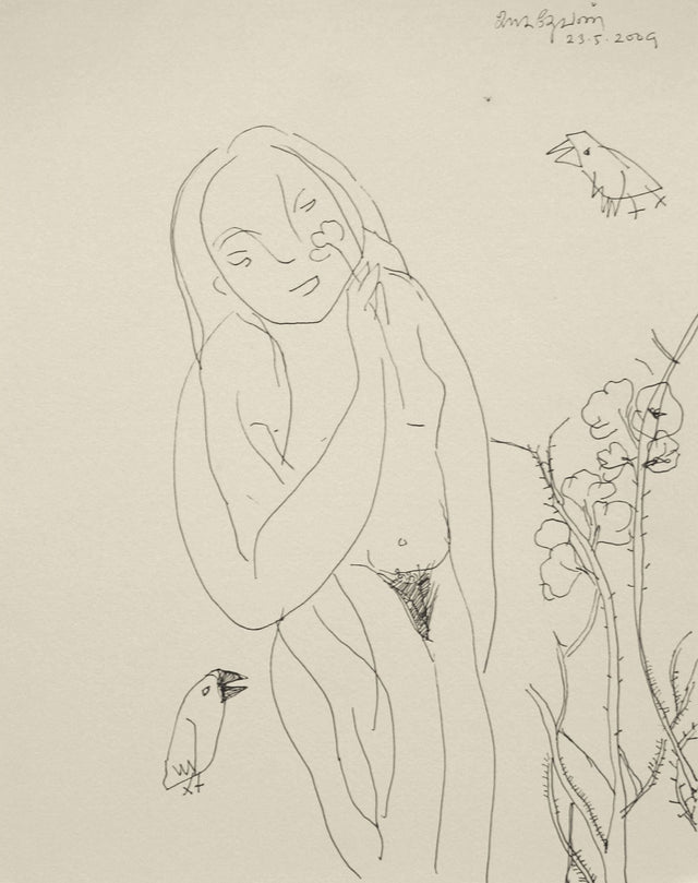 Beside of my dream 65|A. Vasudevan- Pen and ink on board, 2013, 9 x 7.5 inches