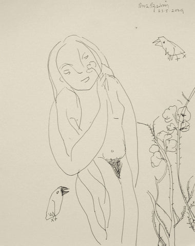 Beside of my dream 65|A. Vasudevan- Pen and ink on board, 2013, 9 x 7.5 inches