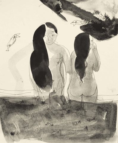 Beside of my dream 69|A. Vasudevan- Pen and ink on board, 2013, 9 x 7.5 inches