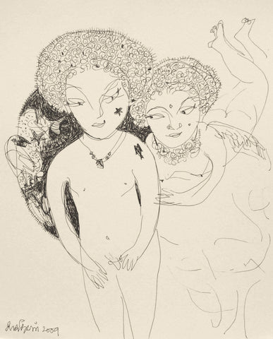 Beside of my dream 70|A. Vasudevan- Pen and ink on board, 2013, 9 x 7.5 inches