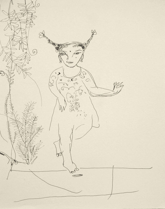 Beside of my dream 71|A. Vasudevan- Pen and ink on board, 2013, 9 x 7.5 inches