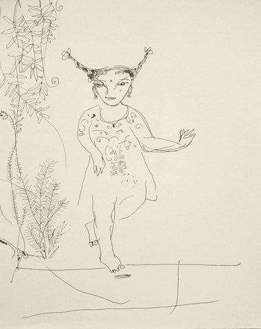 Beside of my dream 71|A. Vasudevan- Pen and ink on board, 2013, 9 x 7.5 inches