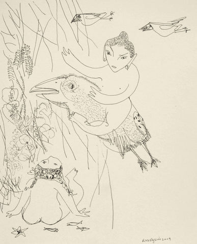 Beside of my dream 72|A. Vasudevan- Pen and ink on board, 2013, 9 x 7.5 inches