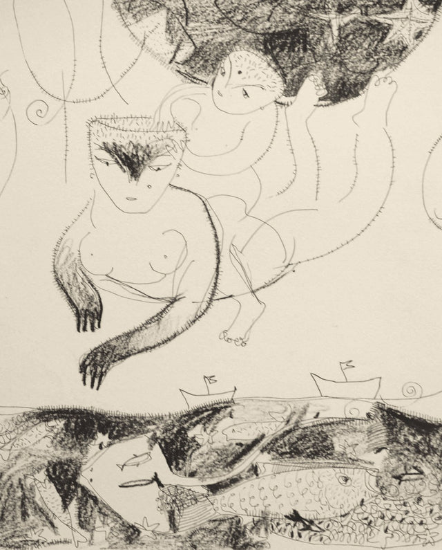 Beside of my dream 73|A. Vasudevan- Pen and ink on board, 2013, 9 x 7.5 inches