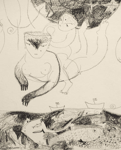 Beside of my dream 73|A. Vasudevan- Pen and ink on board, 2013, 9 x 7.5 inches