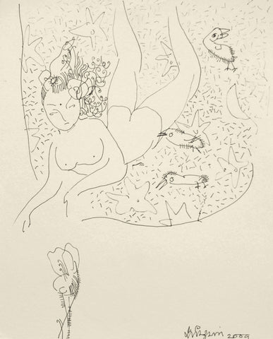 Beside of my dream 76|A. Vasudevan- Pen and ink on board, 2013, 9 x 7.5 inches