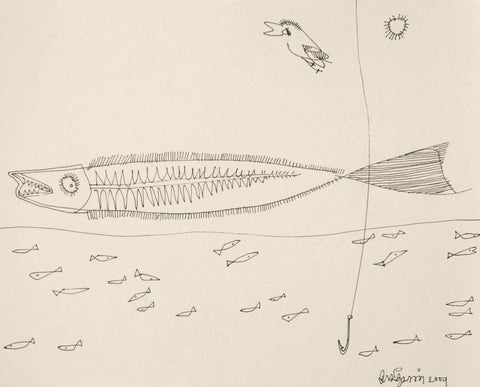 Beside of my dream 77|A. Vasudevan- Pen and ink on board, 2013, 9 x 7.5 inches