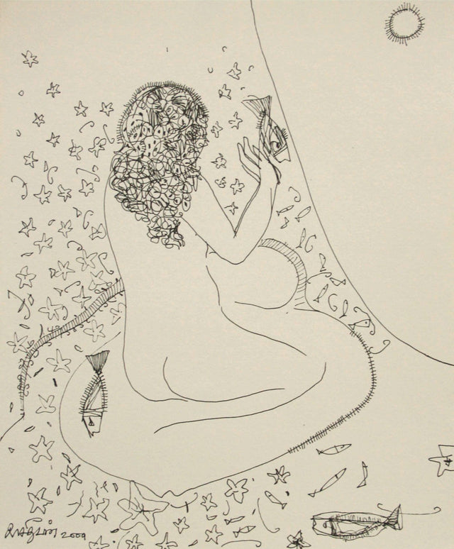 Beside of my dream 78|A. Vasudevan- Pen and ink on board, 2013, 9 x 7.5 inches