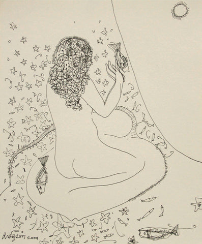 Beside of my dream 78|A. Vasudevan- Pen and ink on board, 2013, 9 x 7.5 inches