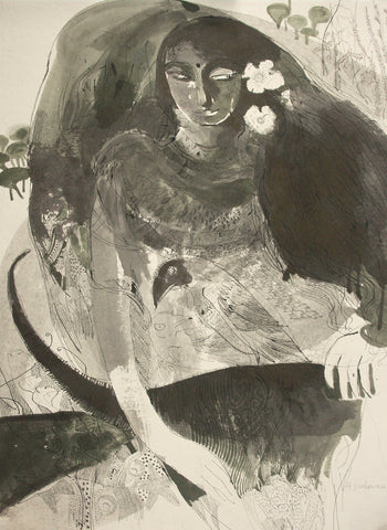 Beside of my dream 80|A. Vasudevan- Pen and ink on board, 2013, 30 x 22 inches