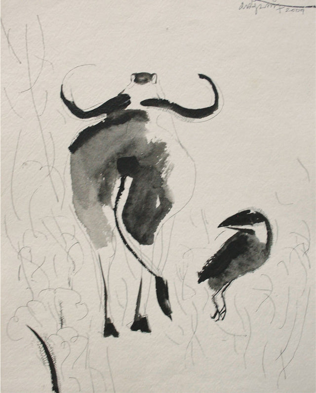 Beside of my dream 87|A. Vasudevan- Pen and Ink on Board, 2013, 14.5 x 10.5 inches