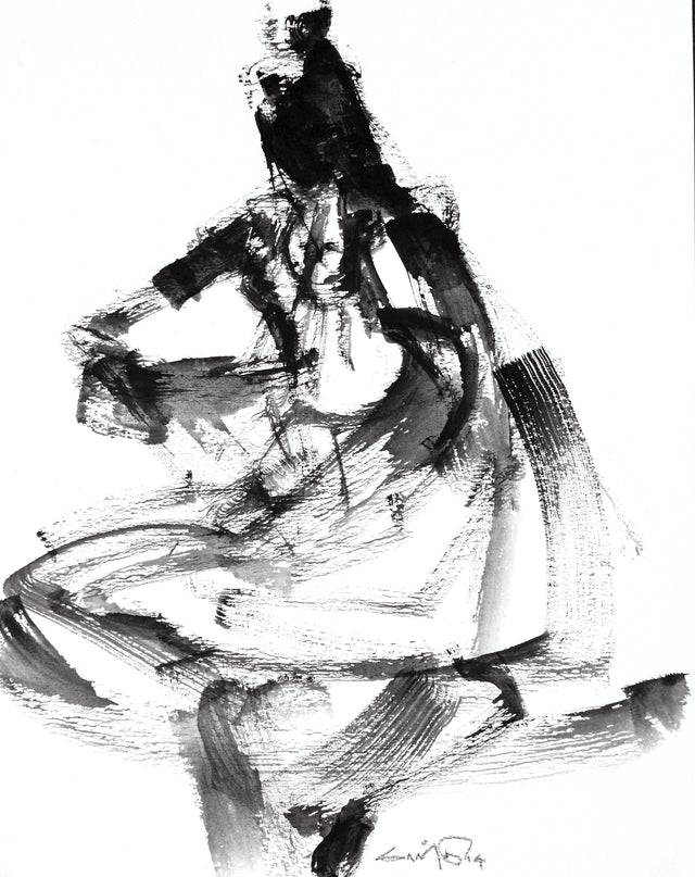 Performer 110|S. Mark Rathinaraj- Black Carbon on Board, , 12 x 9 inches