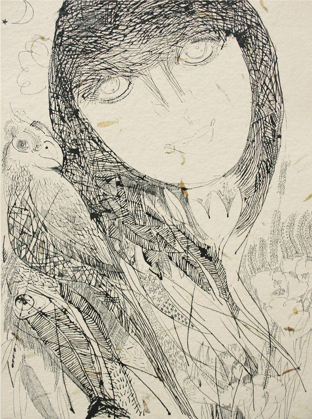 Beside of my dream 92|A. Vasudevan- Pen and Ink on Board, 2013, 14.5 x 10.5 inches
