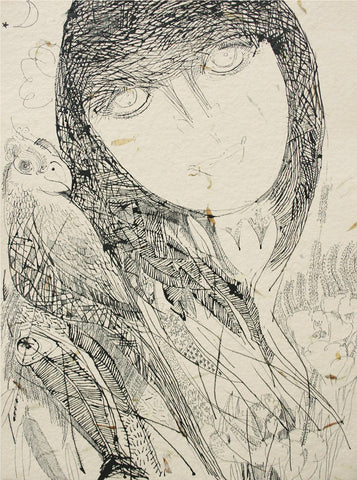 Beside of my dream 92|A. Vasudevan- Pen and Ink on Board, 2013, 14.5 x 10.5 inches