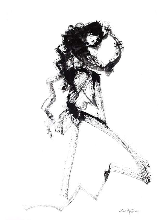 Performer 113|S. Mark Rathinaraj- Black Carbon on Board, ,  12 x 9 inches