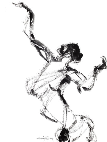 Performer 100|S. Mark Rathinaraj- Black Carbon on Board, ,  12 x 9 inches