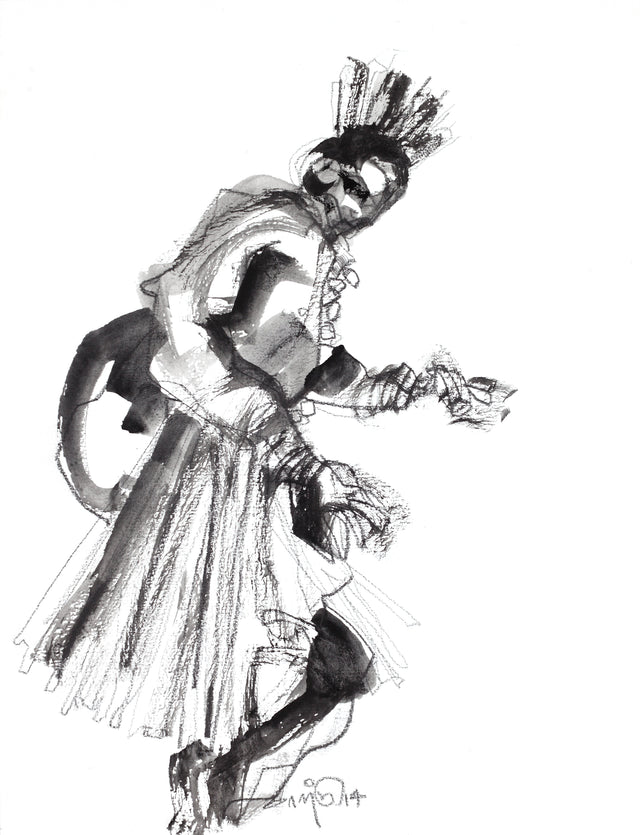 Performer 101|S. Mark Rathinaraj- Black Carbon on Board, , 12 x 9 inches