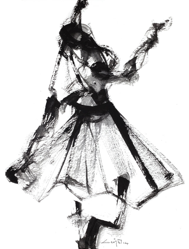 Performer 102|S. Mark Rathinaraj- Black Carbon on Board, , 12 x 9 inches