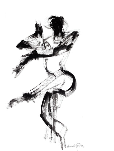 Performer 103|S. Mark Rathinaraj- Black Carbon on Board, ,  12 x 9 inches