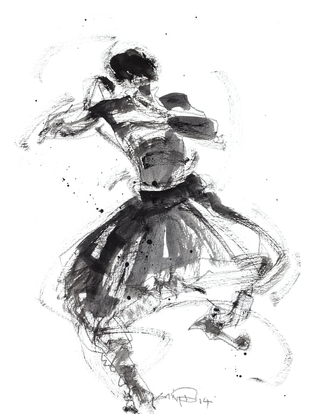Performer 106|S. Mark Rathinaraj- Black Carbon on Board, ,  12 x 9 inches