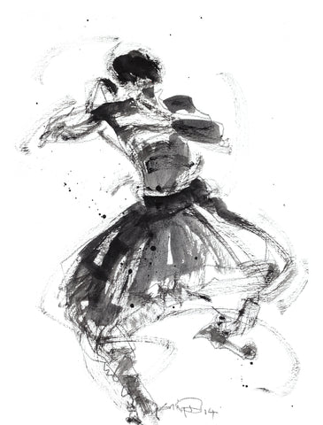 Performer 106|S. Mark Rathinaraj- Black Carbon on Board, ,  12 x 9 inches