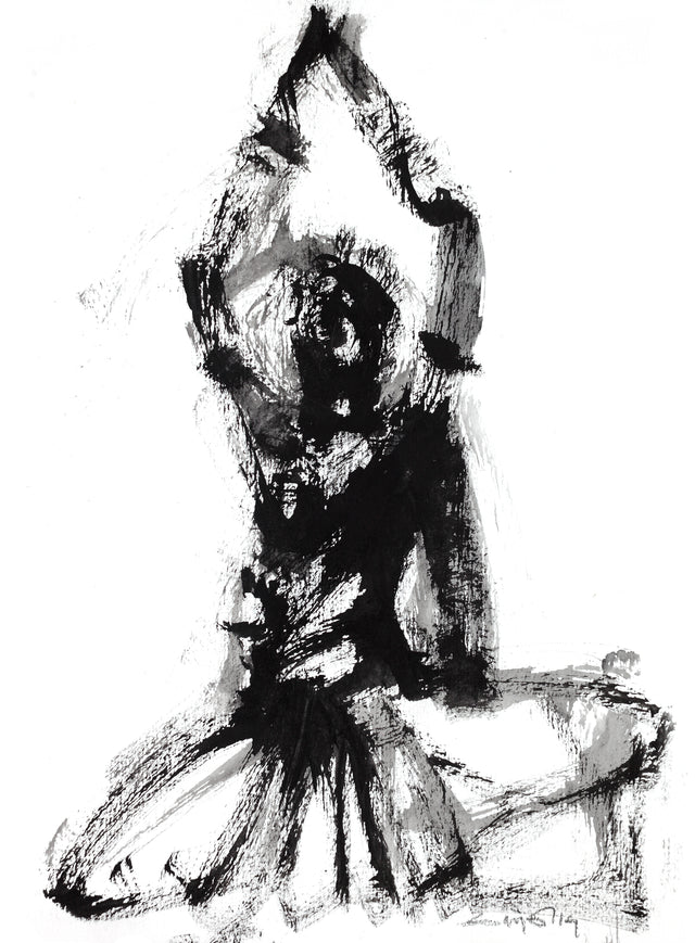 Performer 108|S. Mark Rathinaraj- Black Carbon on Board, ,  12 x 9 inches
