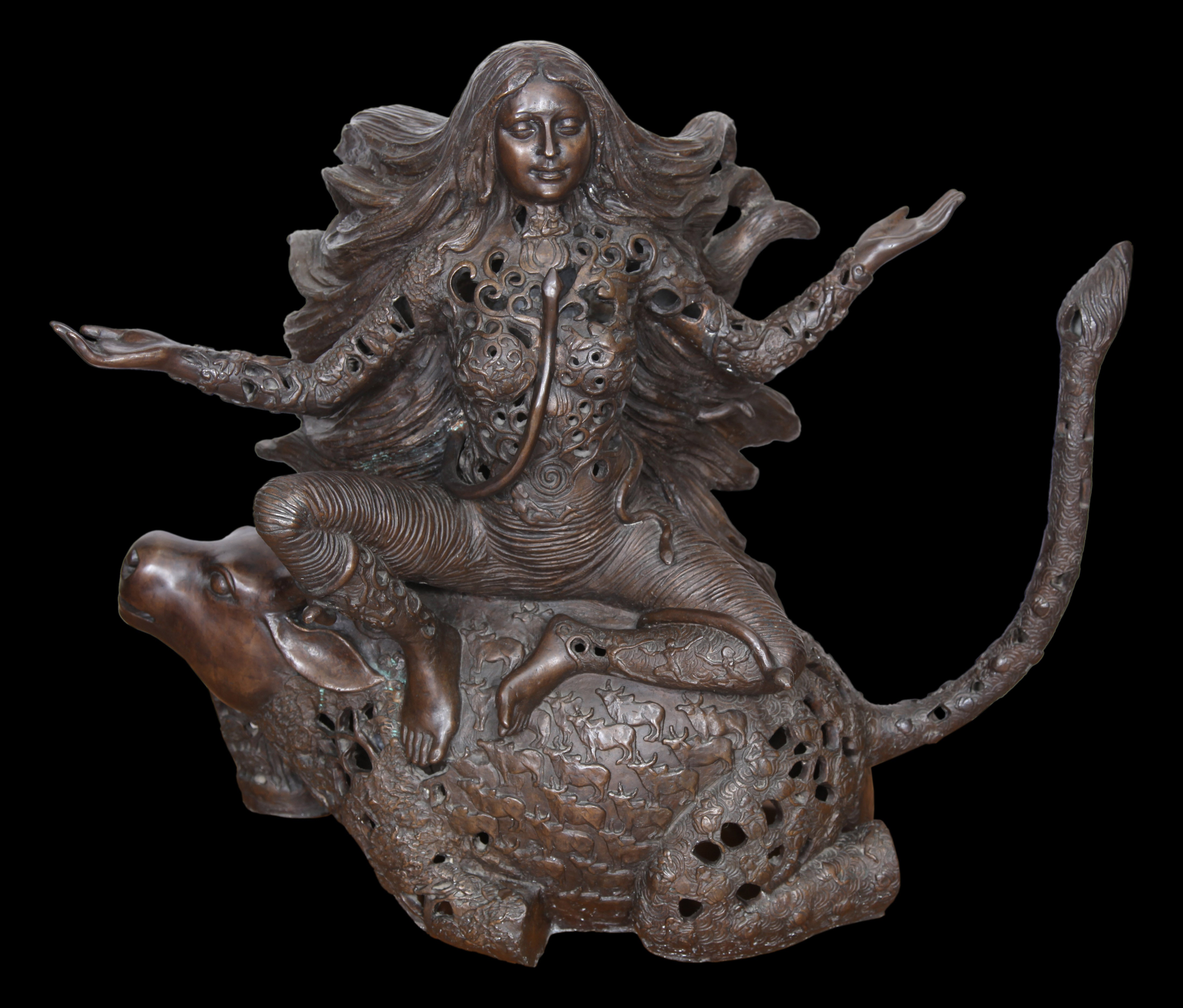 Maheshwari Shakti of Mahesh|Seema Kohli- Bronze, 2013, 23 x 18 x 12 inches