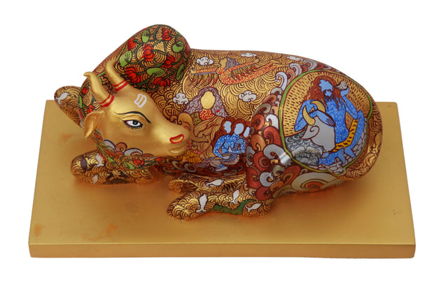 Kamadhenu|Seema Kohli- Acrylic colors on fiberglass sculpture, 2020, 10.5 x 5 x 5.5 inches